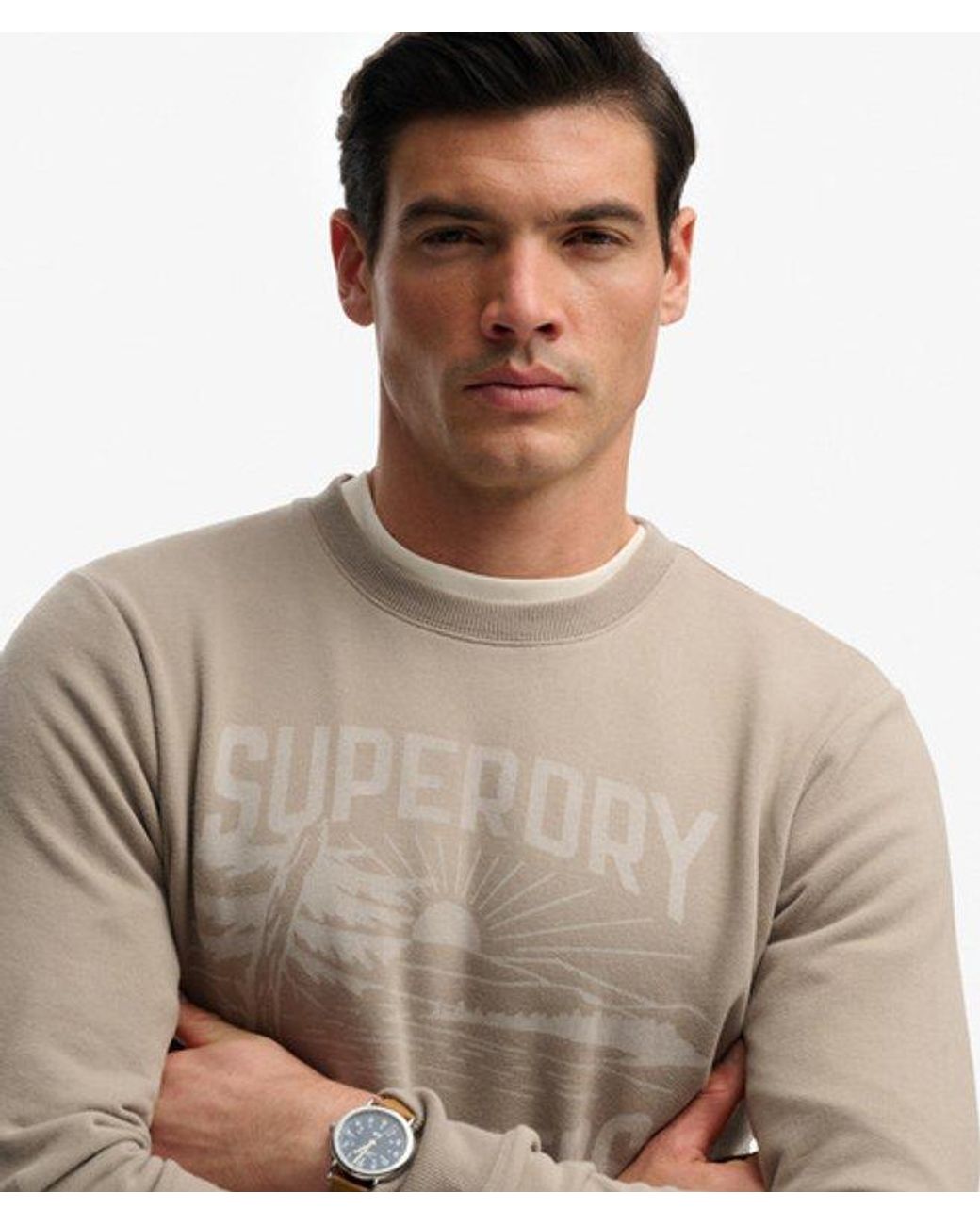 Superdry Brown & Co Retro Outdoor Relaxed Sweatshirt for men
