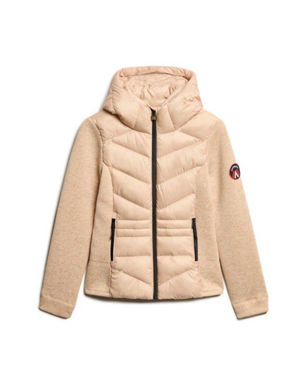 Superdry Natural & Co Hooded Storm Knit Hybrid Jacket