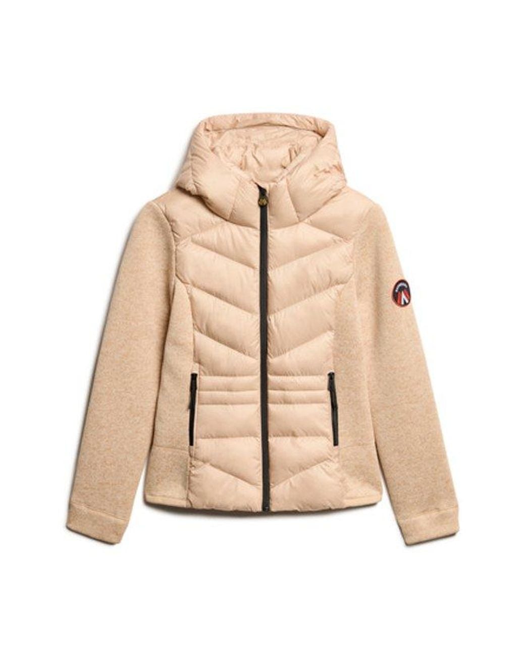 Superdry Natural & Co Hooded Storm Knit Hybrid Jacket