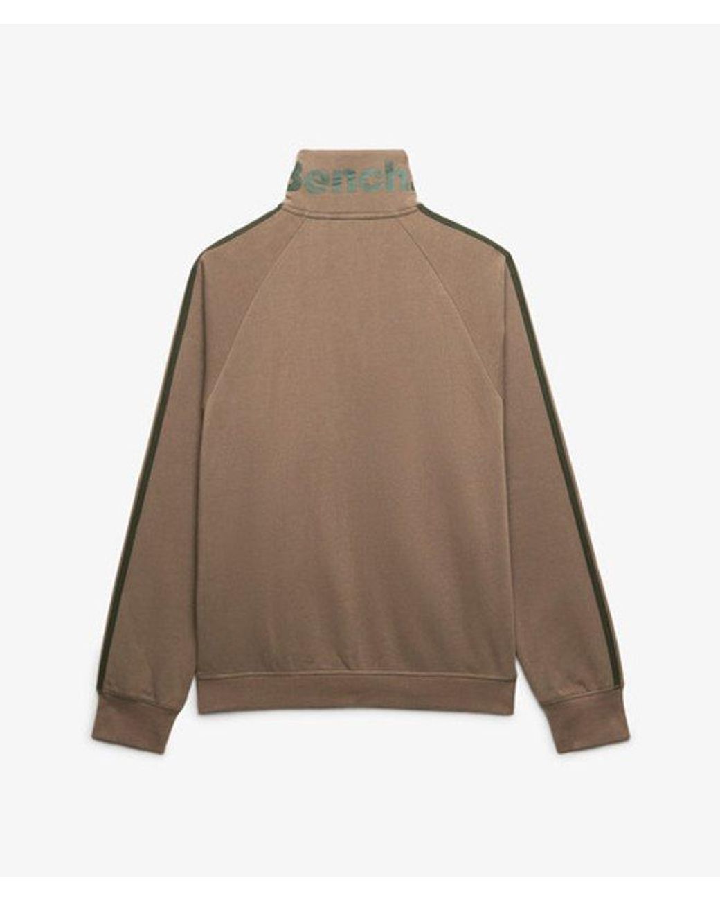 Superdry Brown Bench High Neck Stripe Track Top for men