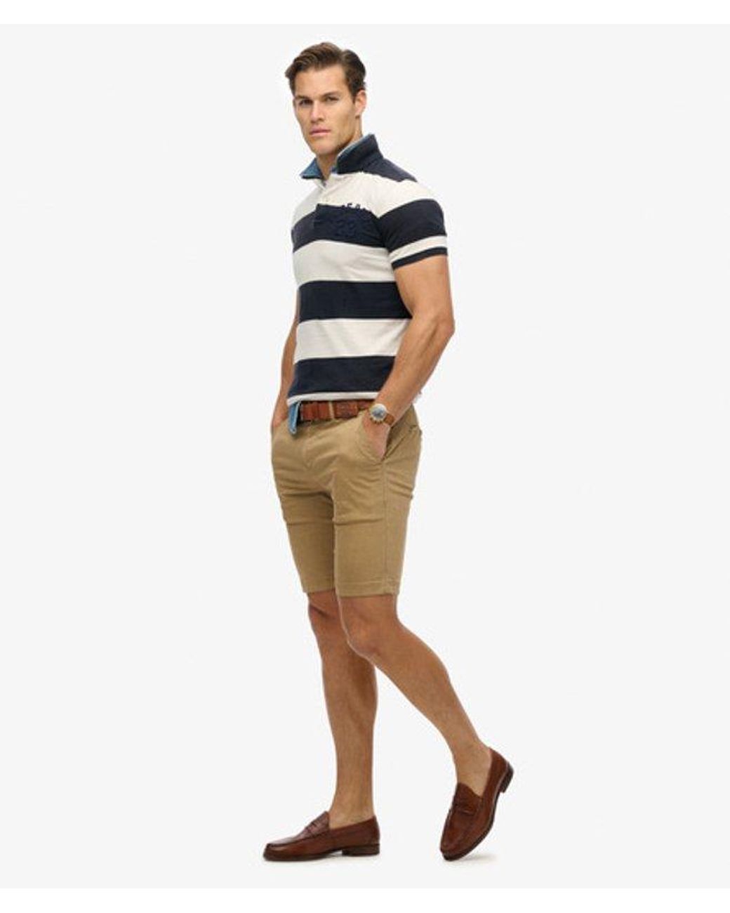 Superdry Blue Vintage International Chino Shorts for men