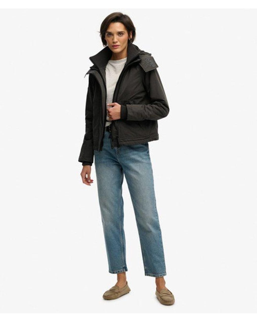 Superdry Black & Co Hooded Microfibre Arctic Windcheater Jacket