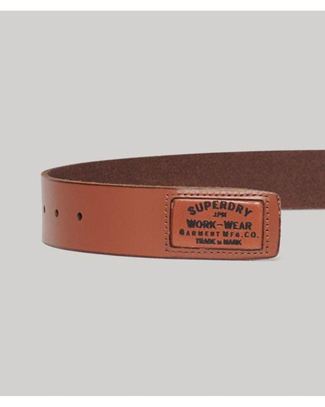 Superdry Brown Badgeman Belt for men