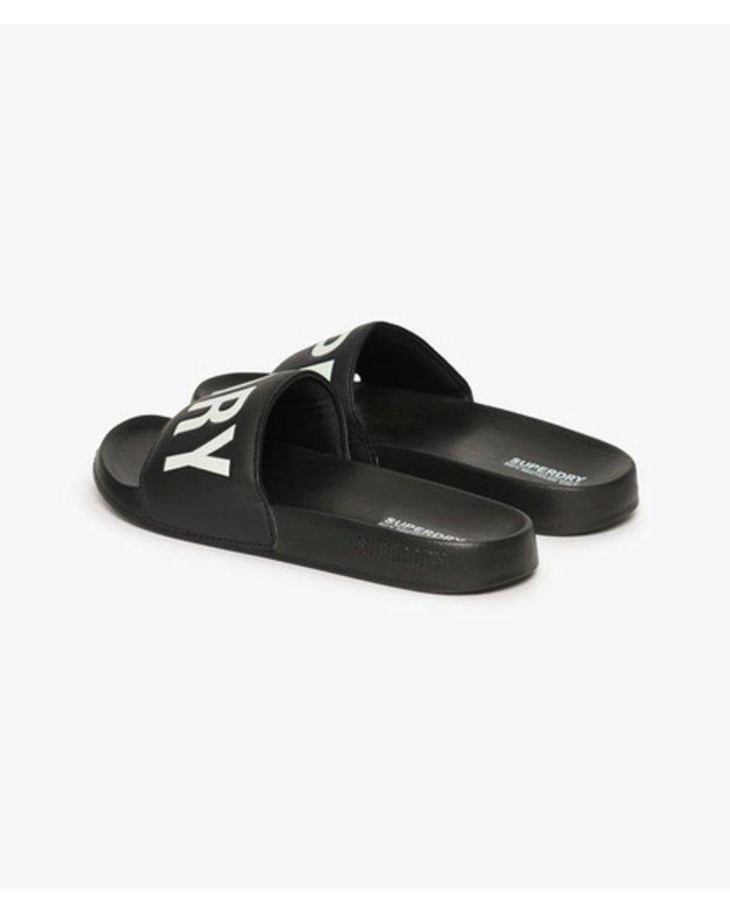 Superdry Black & Co Core Vegan Pool Sliders