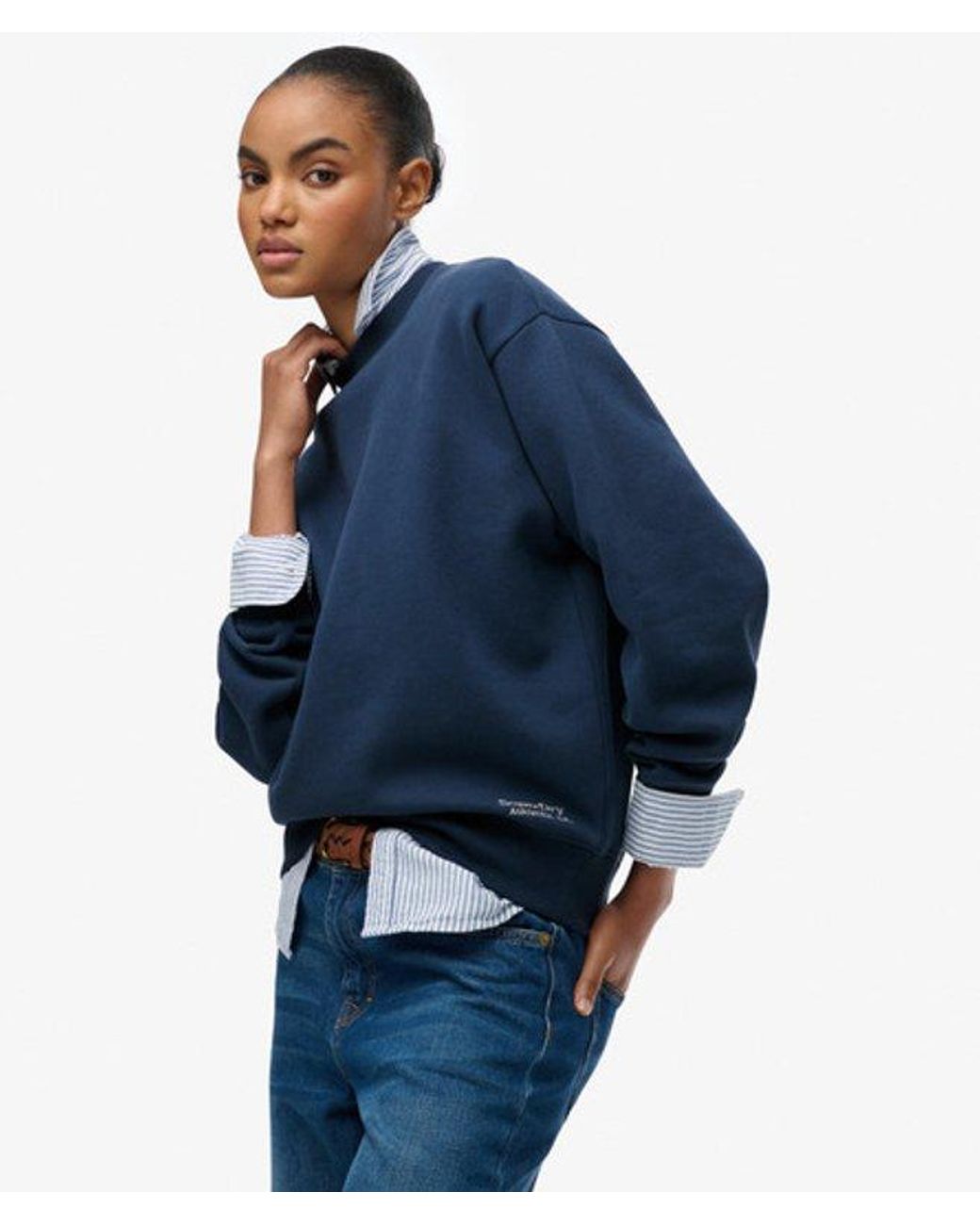 Superdry Essential Logo Sweatshirt in het Blue