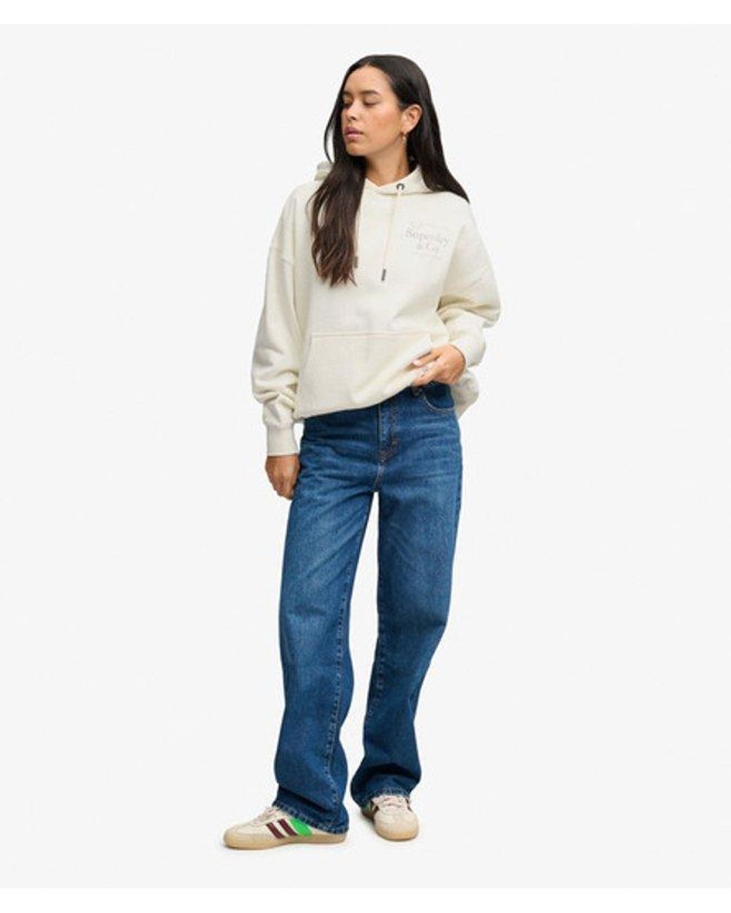 Superdry White & Co Luxe Casual Relaxed Hoodie