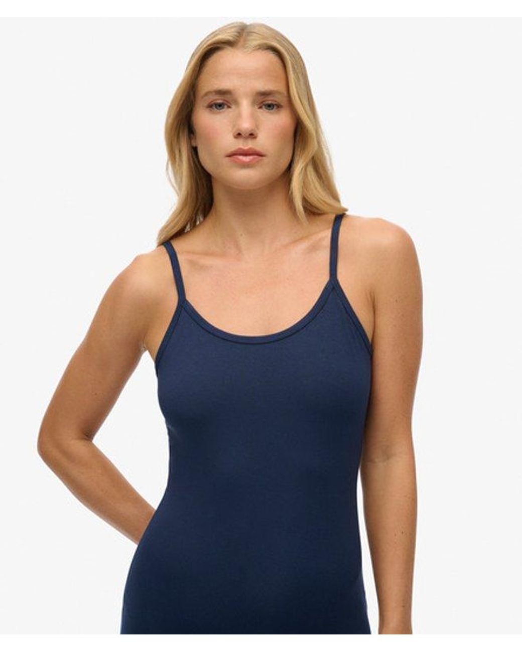 Superdry Blue & Co Athletic Essentials Jersey Maxi Cami Dress