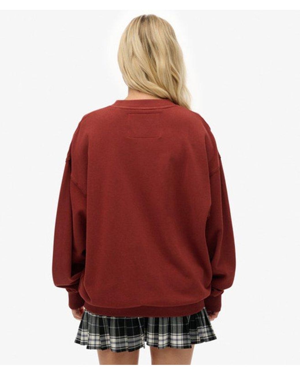 Superdry Red & Co Outdoor Location Loose Crew Sweatshirt