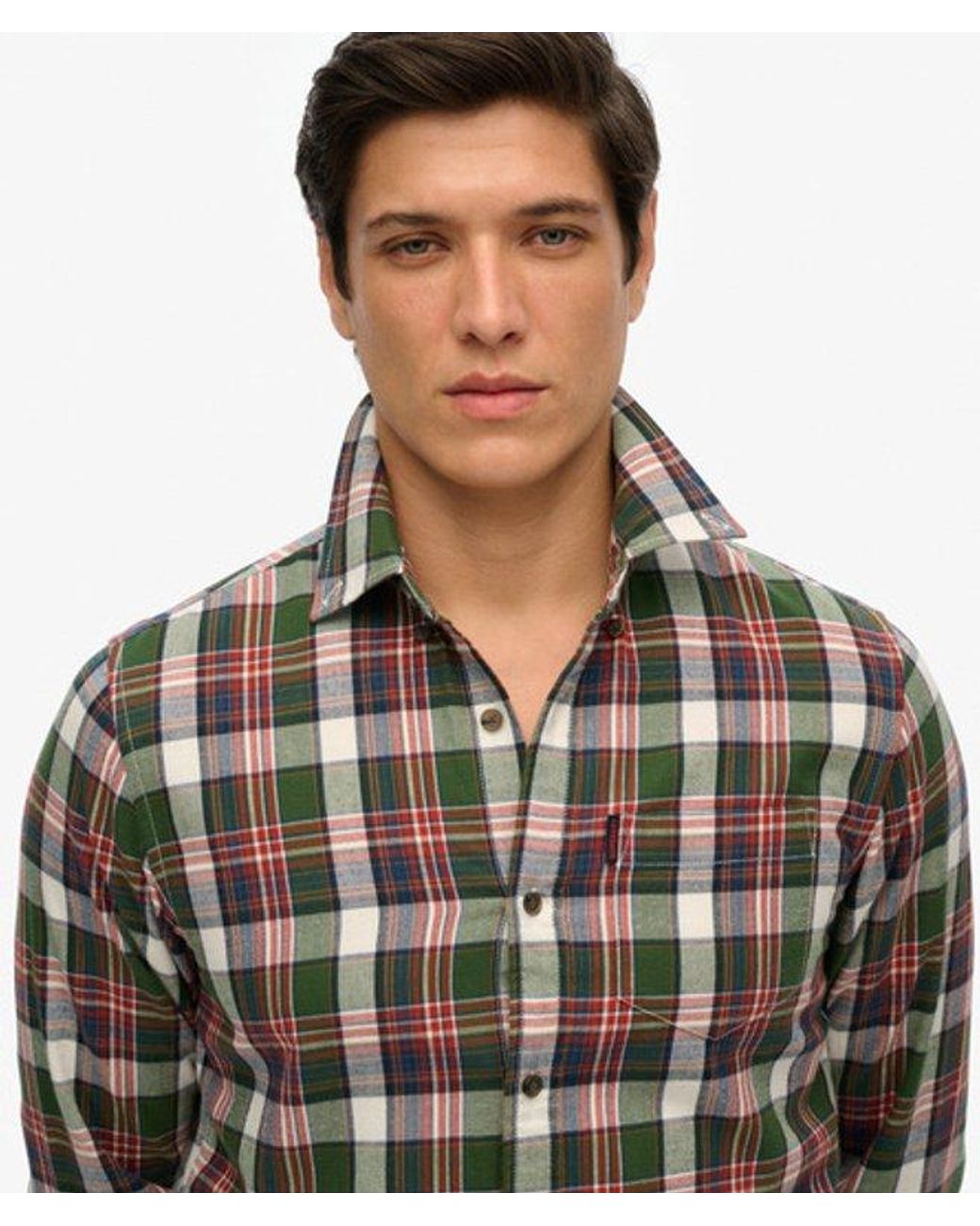 Superdry Black & Co Organic Cotton Vintage Check Shirt for men