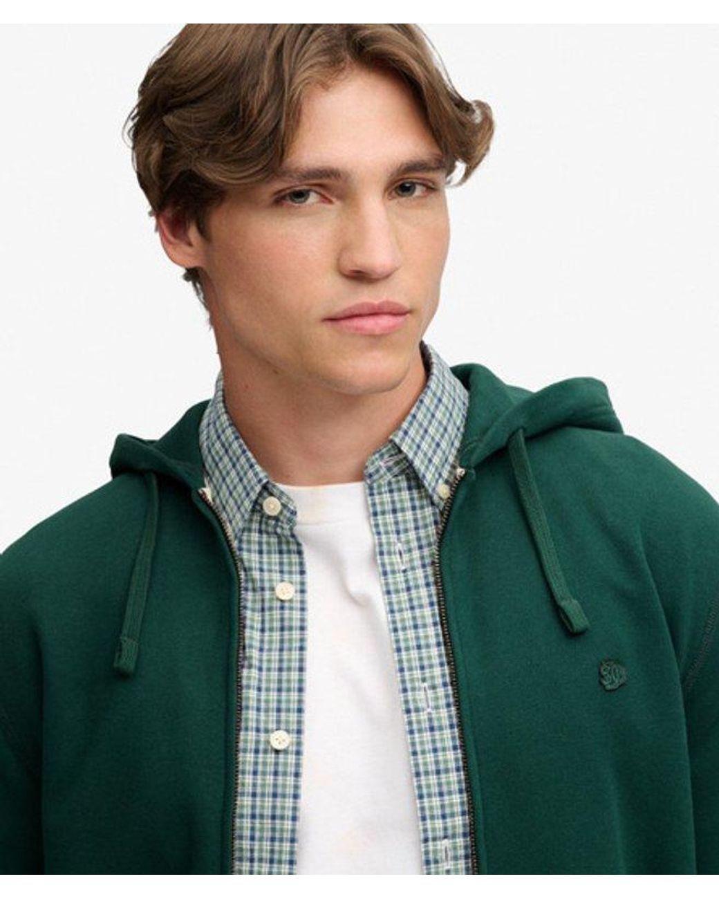 Superdry Green & Co Essential Logo Zip Hoodie for men
