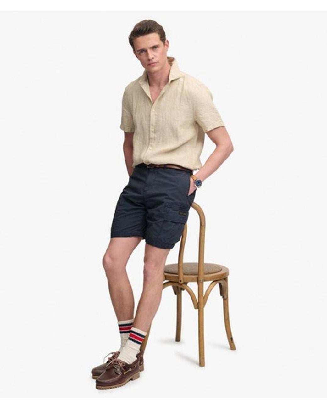 Superdry Blue & Co Ripstop Light Cargo Shorts for men