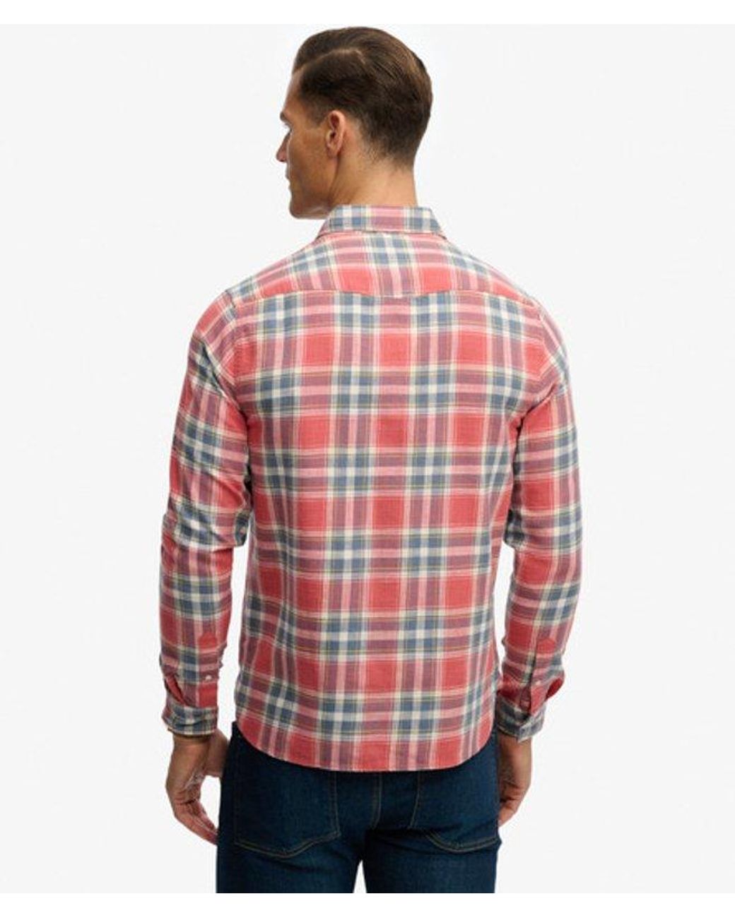 Superdry Red The Merchant Store - Lite Check Shirt for men