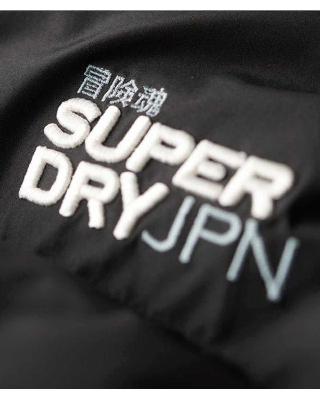 Superdry Blue & Co Hooded Mid Length Sports Puffer Jacket