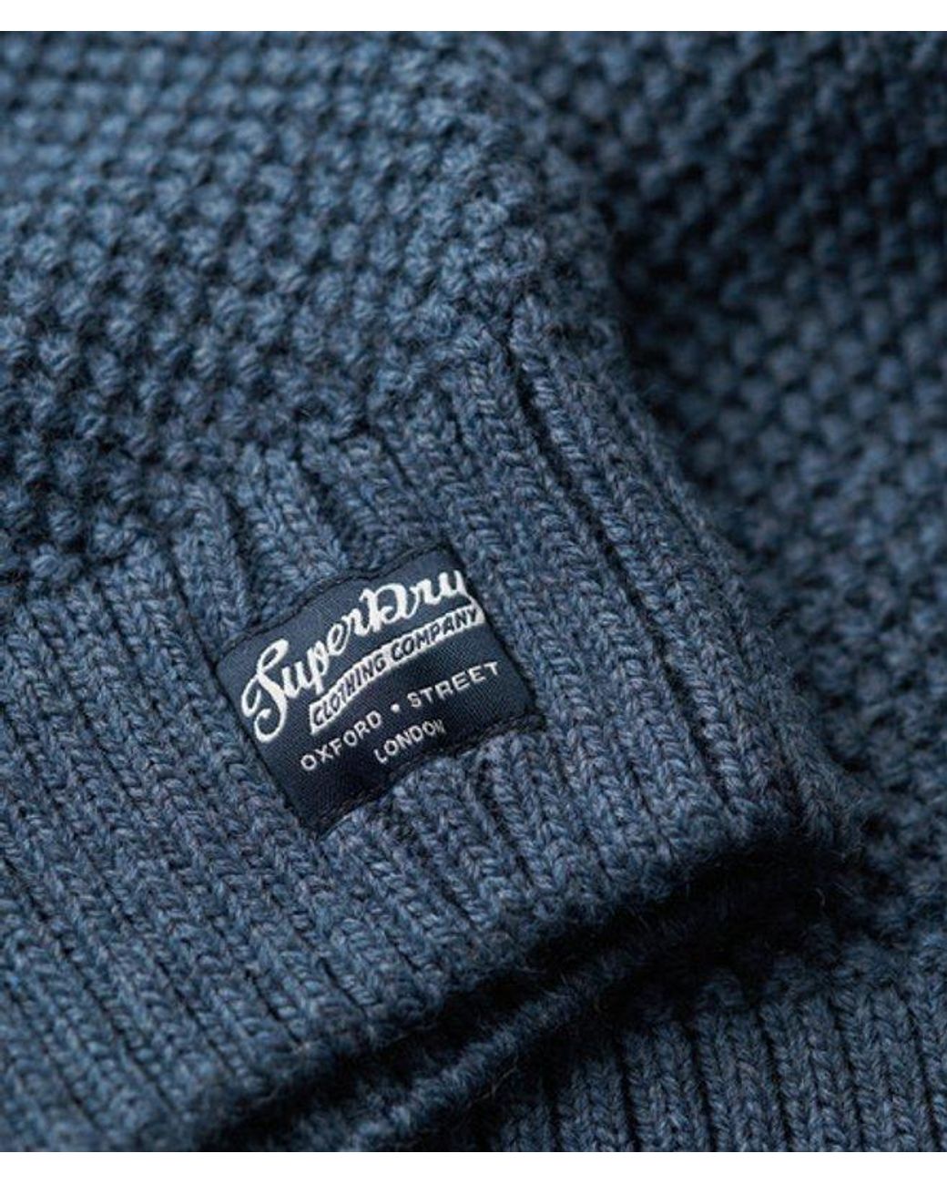 Superdry Blue & Co Jacob Cable Knit Jumper for men