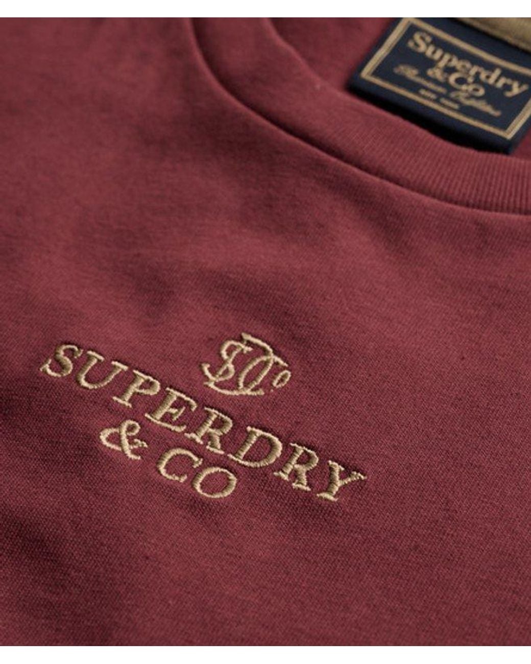 Superdry Red & Co Micro Logo T-shirt for men