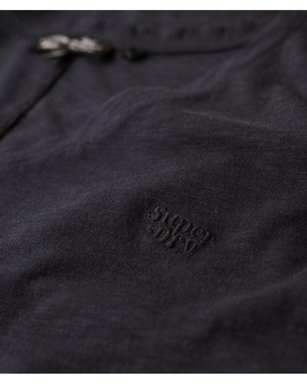 Superdry Black & Co Slub Embroidered V-neck T-shirt