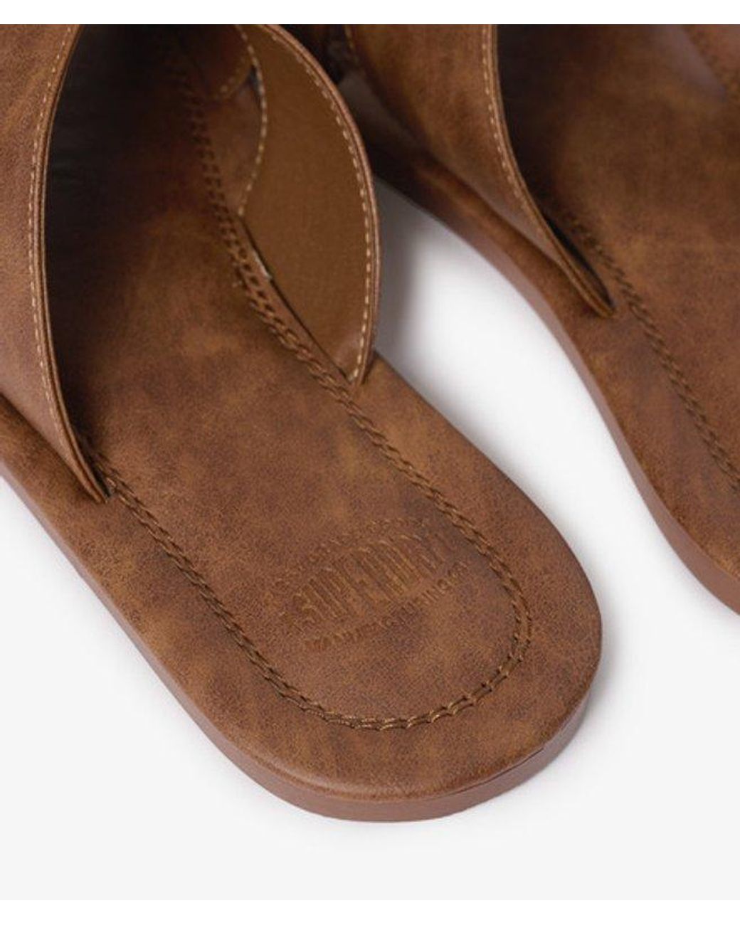 Superdry Brown & Co Vintage Cross Strap Slides for men