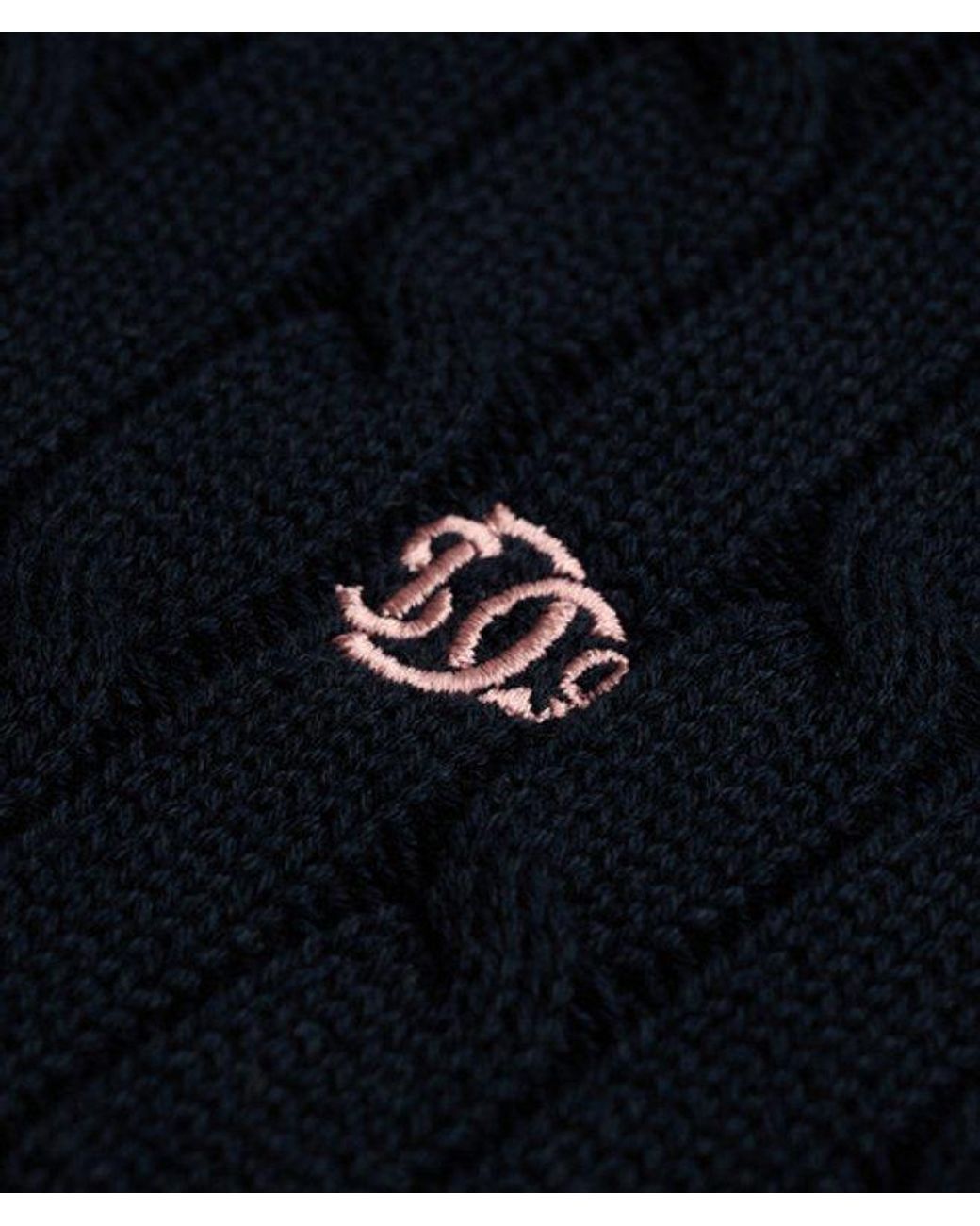 Superdry Blue & Co Cotton Cable Zip Up Hoodie