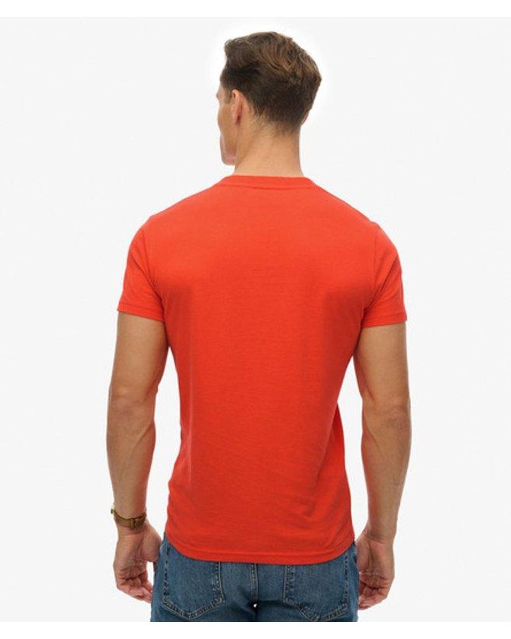 Superdry Red & Co Organic Cotton Essential Logo T-shirt for men