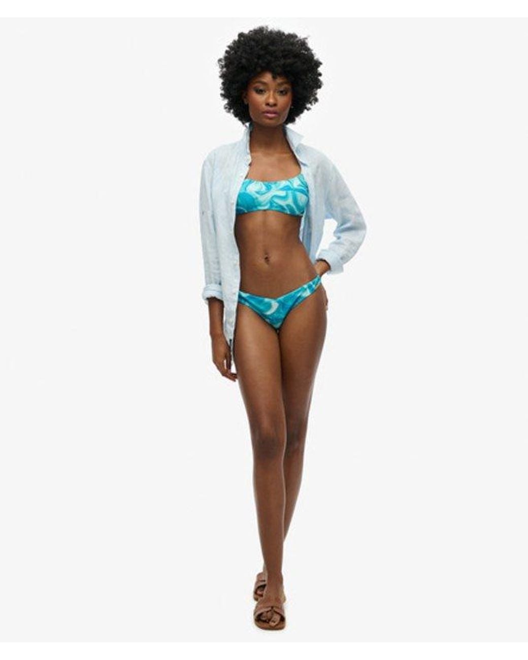 Superdry White & Co Printed Cheeky Bikini Bottoms