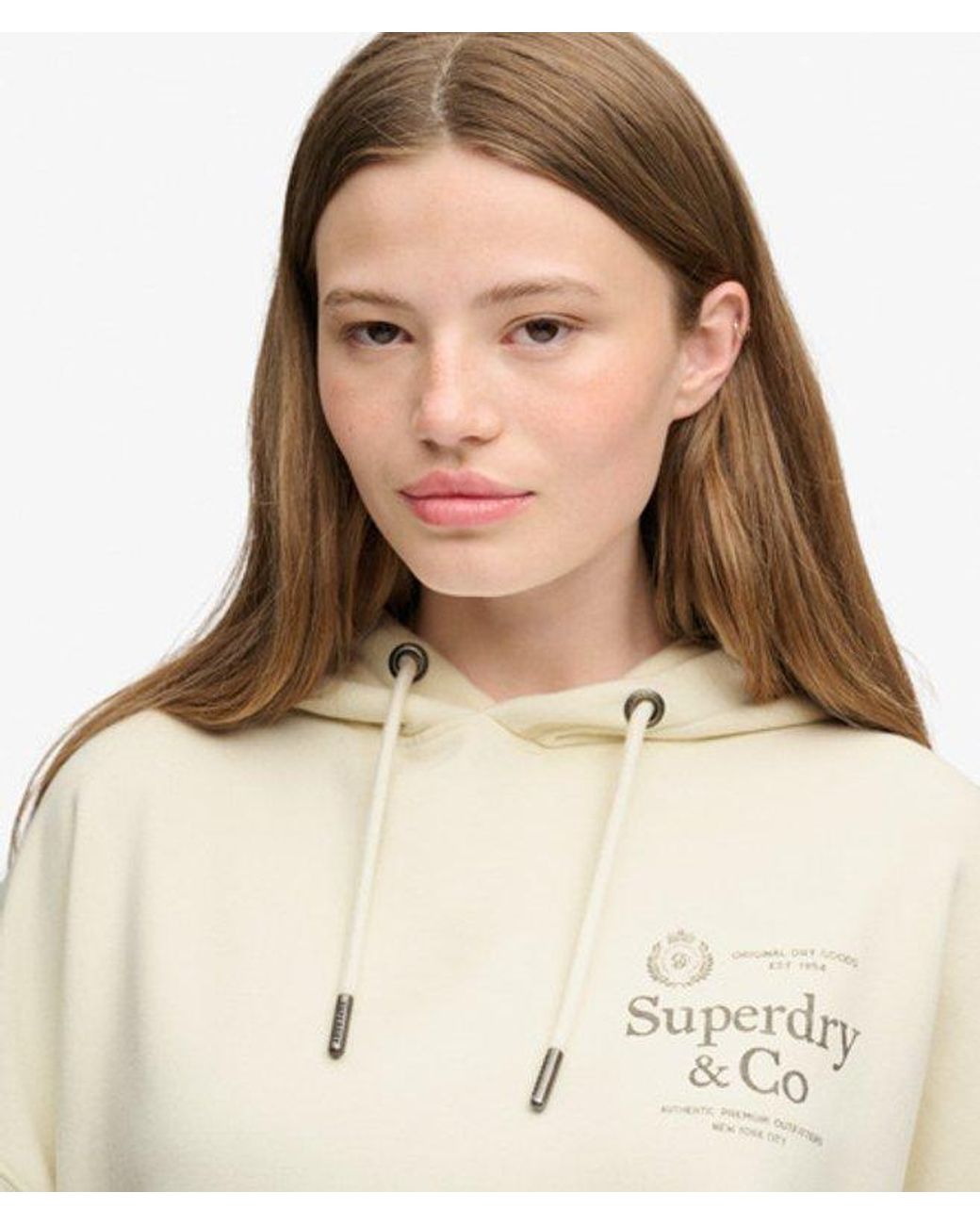 Superdry Natural & Co Luxe Casual Relaxed Hoodie