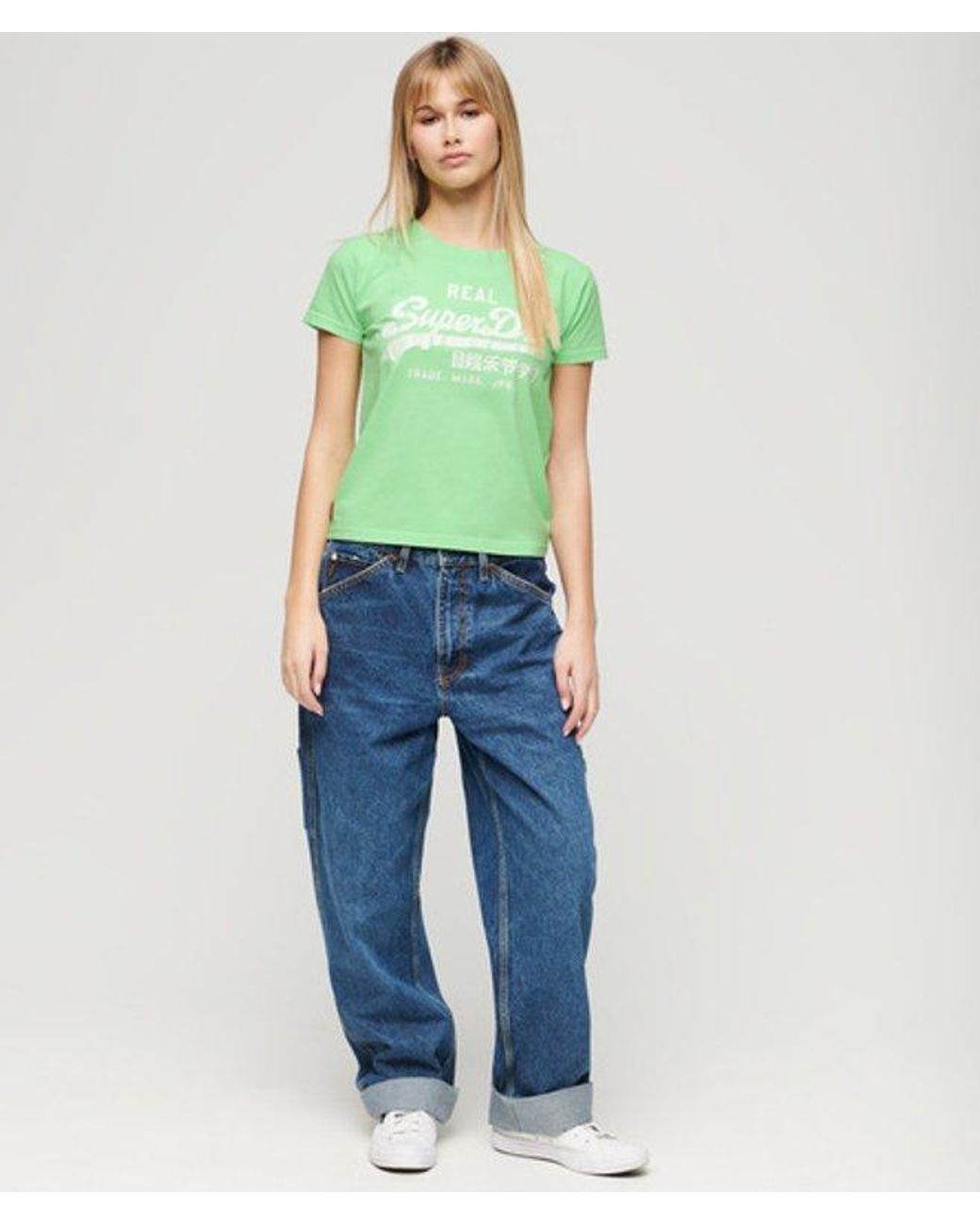 Superdry Green & Co Neon Graphic Fitted T-shirt