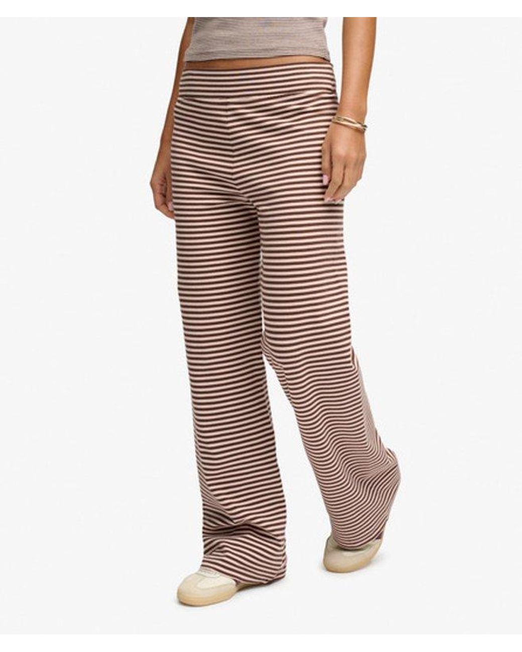 Superdry Athletic Essentials Jerseybroek Slanke Pasvorm in het Brown