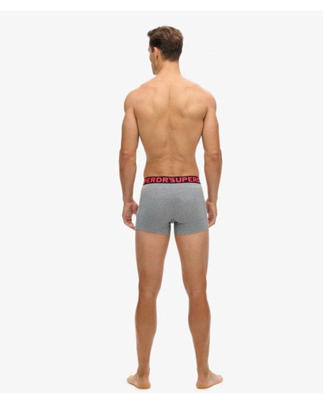 Superdry Blue & Co Classic Panelled Boxer Triple Pack for men