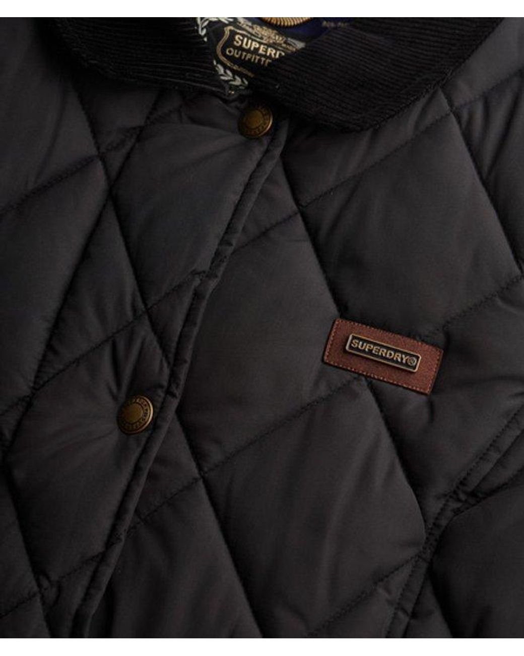 Superdry Black & Co Cord Trimmed Liner Jacket