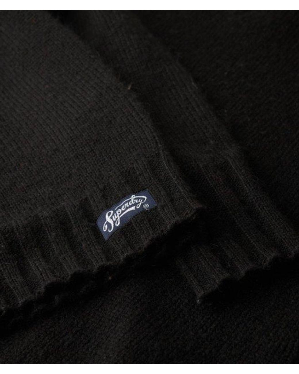 Superdry Black Essential Mock Neck Jumper