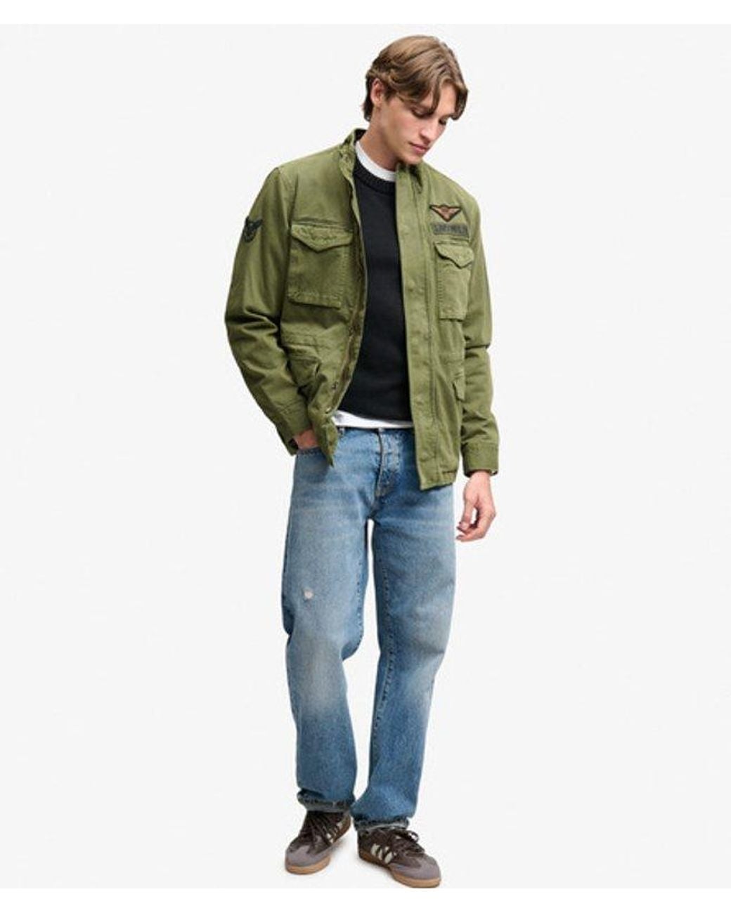 Superdry Green & Co Patched Military M65 Jacket for men