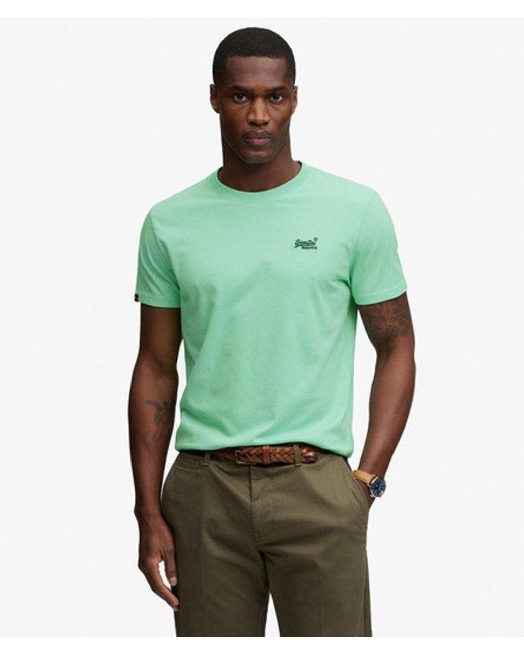 Superdry Green & Co Organic Cotton Essential Logo T-shirt for men