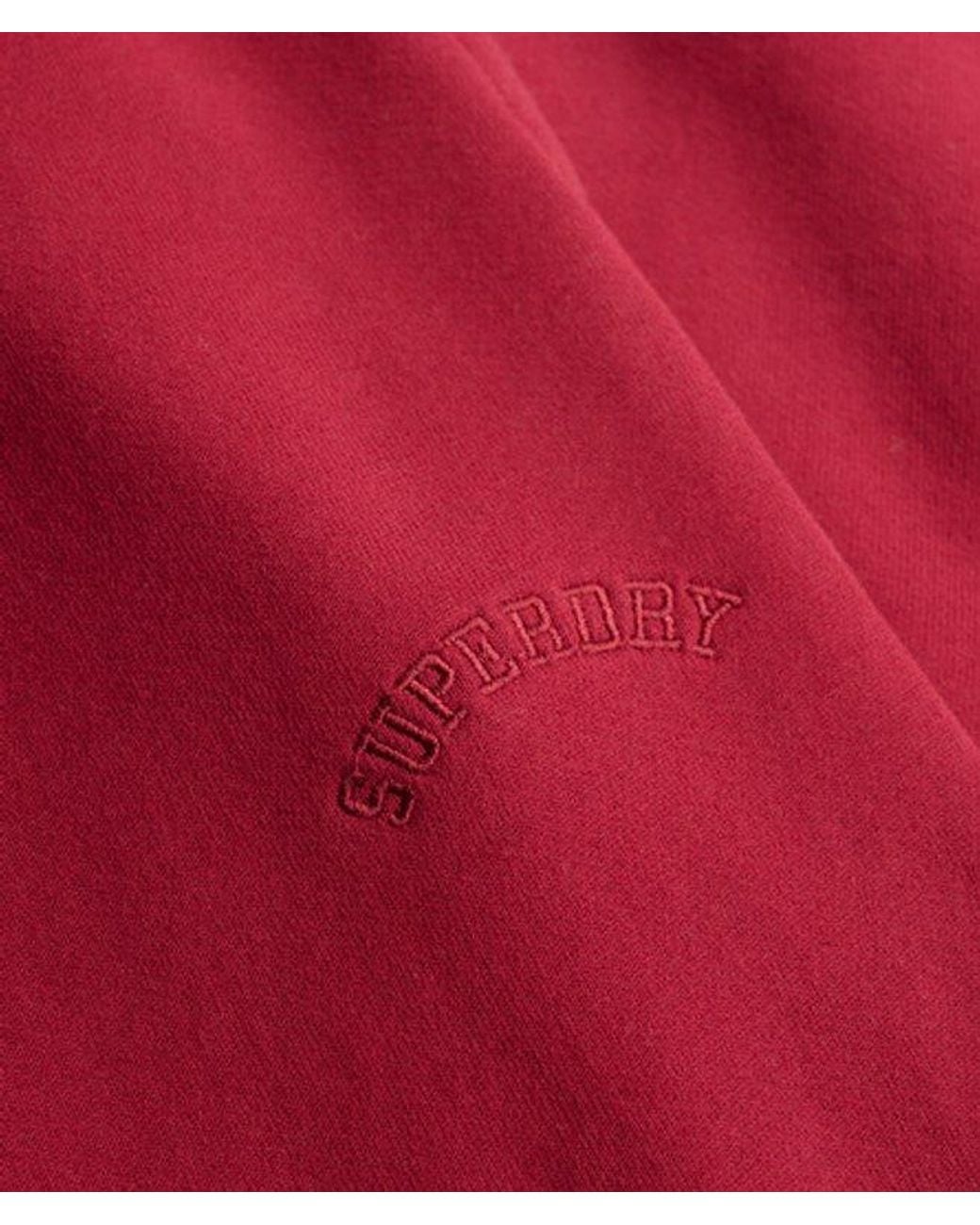 Superdry Essential Logo Wijde joggingbroek in het Red