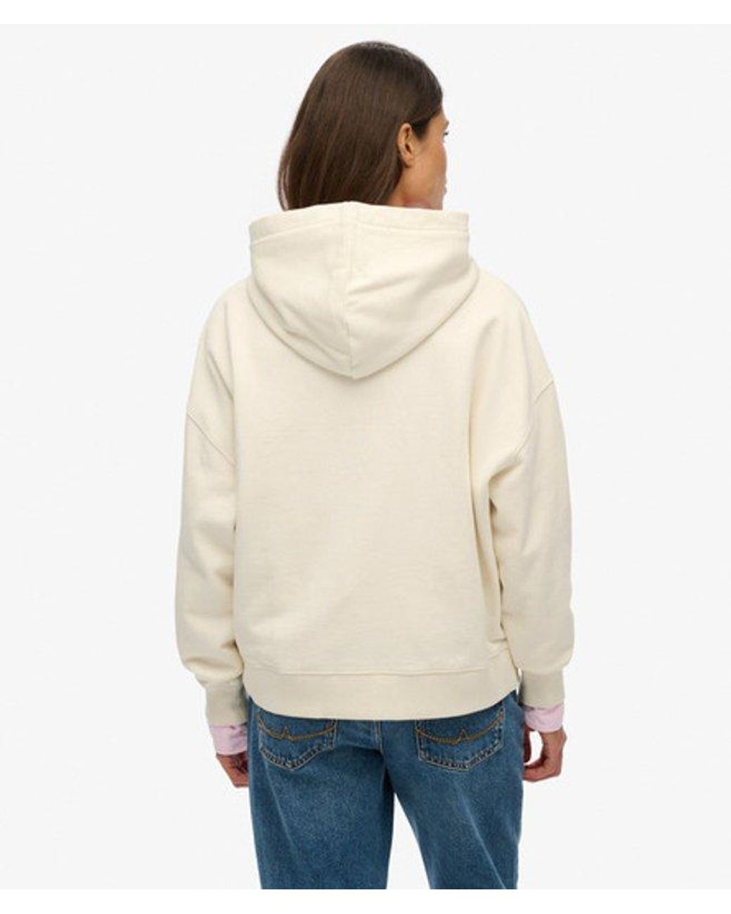 Superdry Natural & Co Vintage Logo Neon Relaxed Hoodie