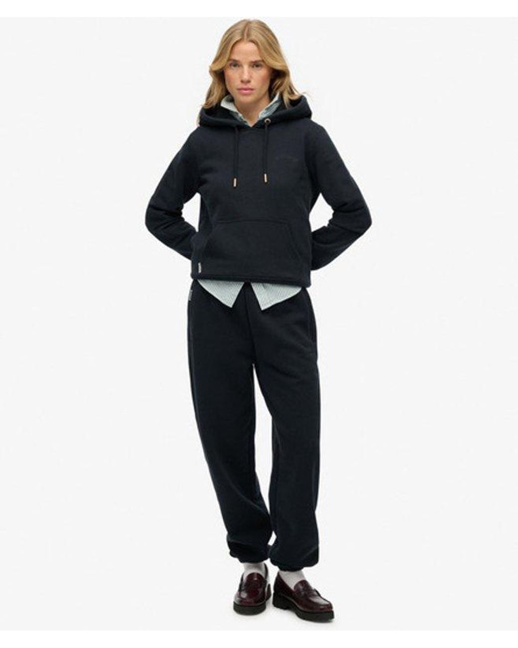 Superdry Black & Co Essential Logo Embroidered Hoodie