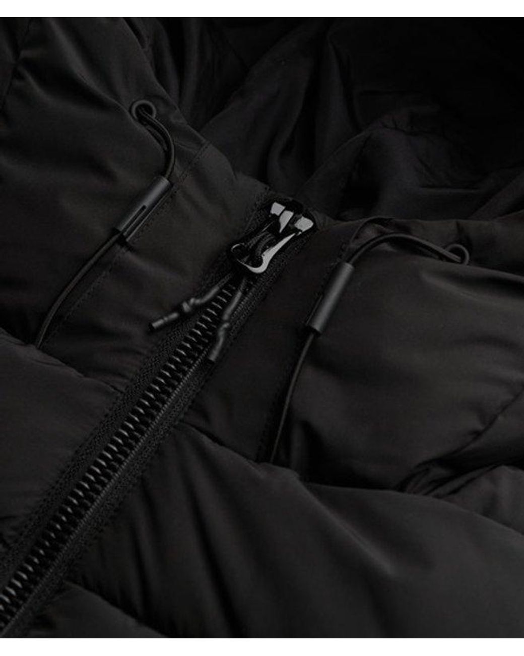 Superdry Black & Co Hooded Spirit Sports Puffer Jacket