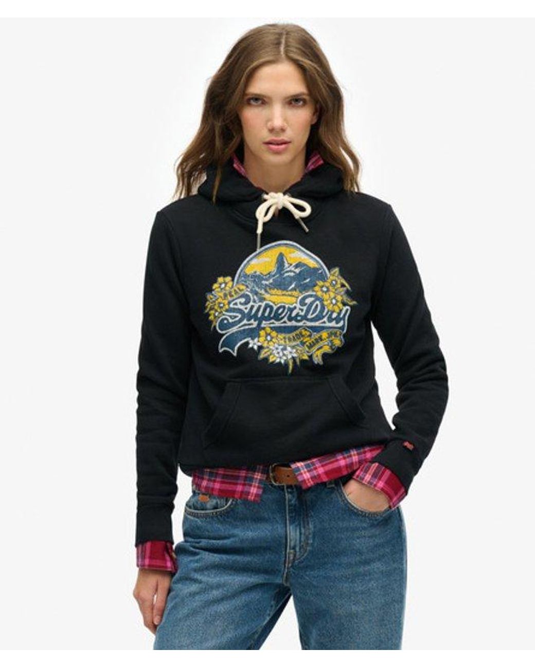 Superdry Black Floral Hoodie