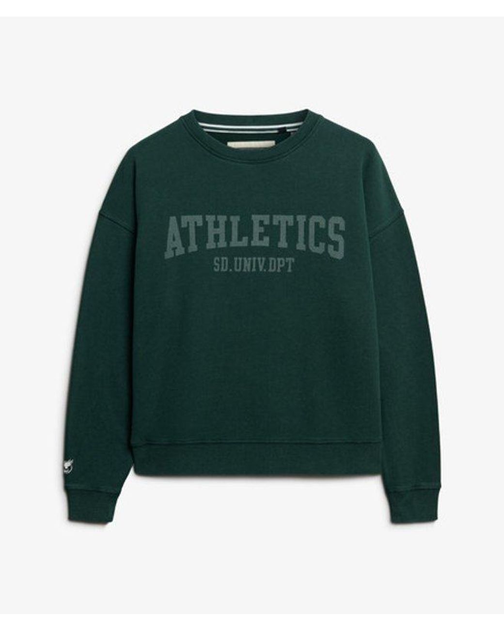 Superdry Green & Co Athletic Essentials Relaxed Crew Sweatshirt