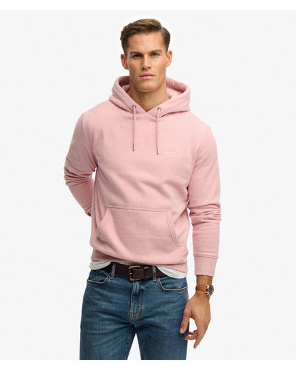 Superdry Red & Co Essential Logo Hoodie for men