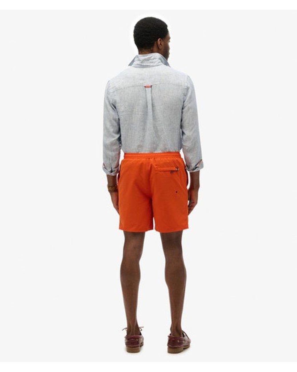 Superdry Orange & Co Premium Embroidered 17-inch Swim Shorts for men