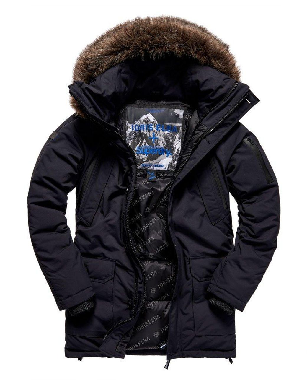 Superdry 1st Ad Aviator Down Parka Jacket Navy in Blue for Men | Lyst