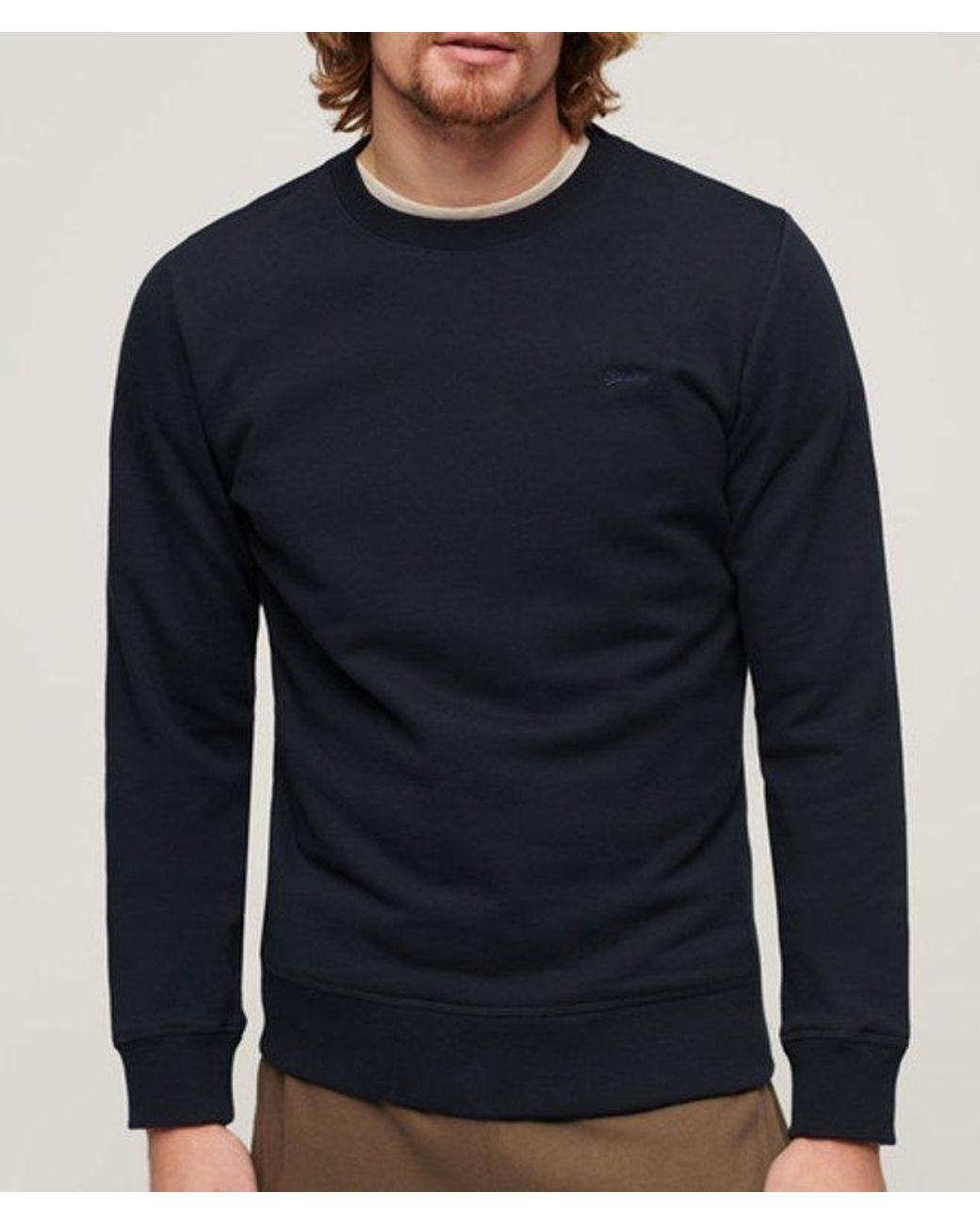 Superdry Blue & Co Essential Logo Crew Sweatshirt for men