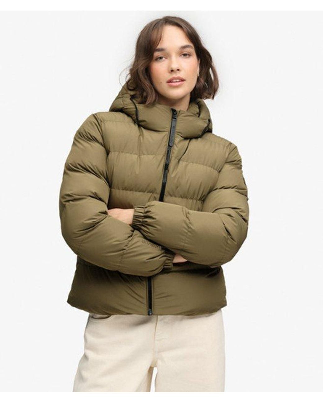 Superdry Blue & Co Hooded Sports Puffer Jacket