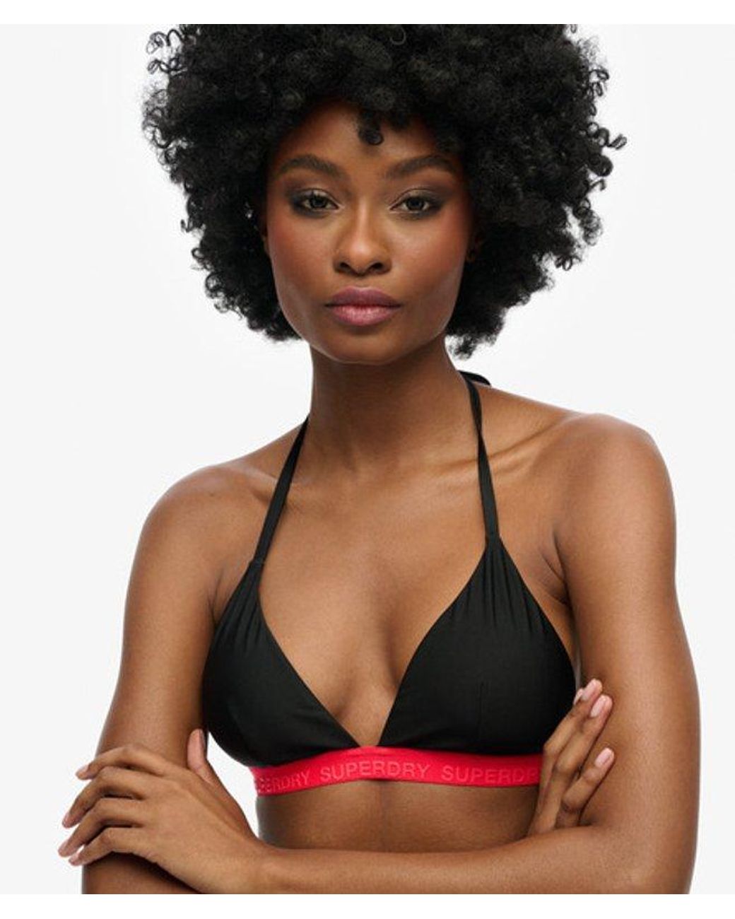 Superdry White & Co Triangle Elastic Bikini Top