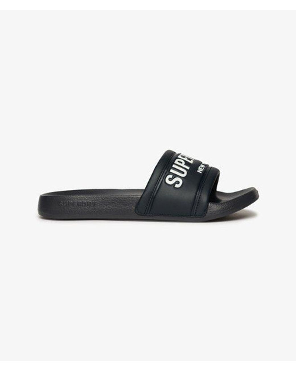 Superdry Black & Co City Luxe Pool Sliders