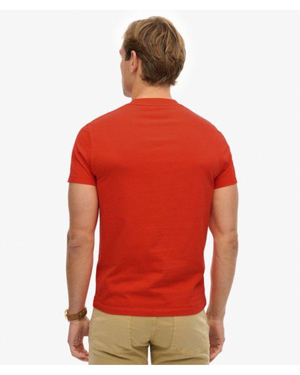 Superdry Red & Co Essential Logo T-shirt for men