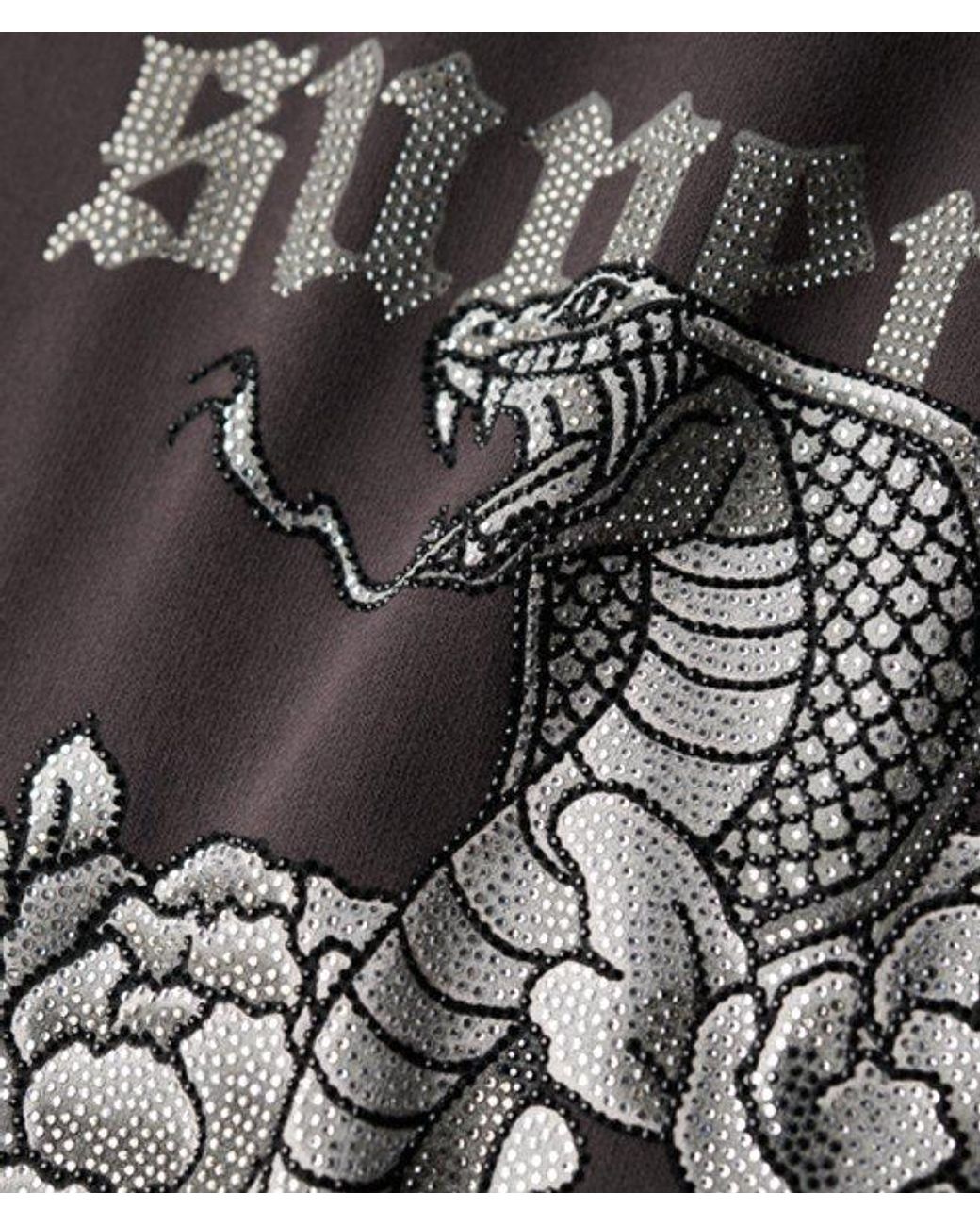 Superdry Gray & Co Tattoo Rhinestone Hoodie Dress