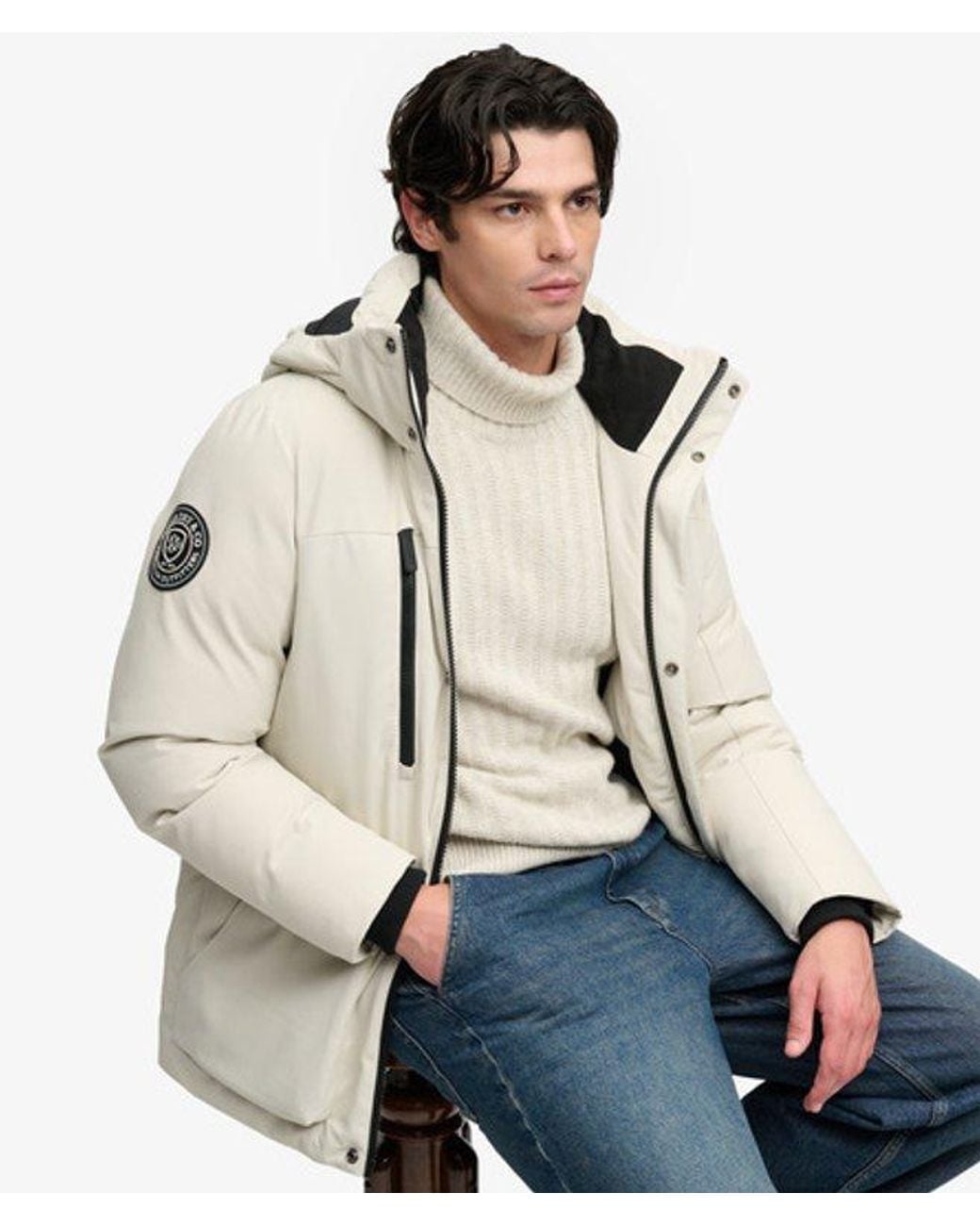 Superdry City Parka Jas in het Natural voor heren