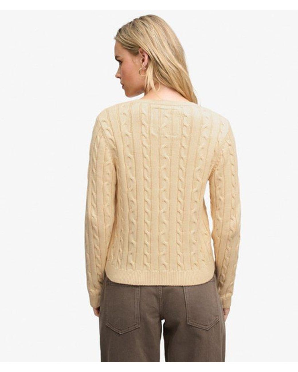 Superdry Natural & Co Essentials Cable Knit Jumper