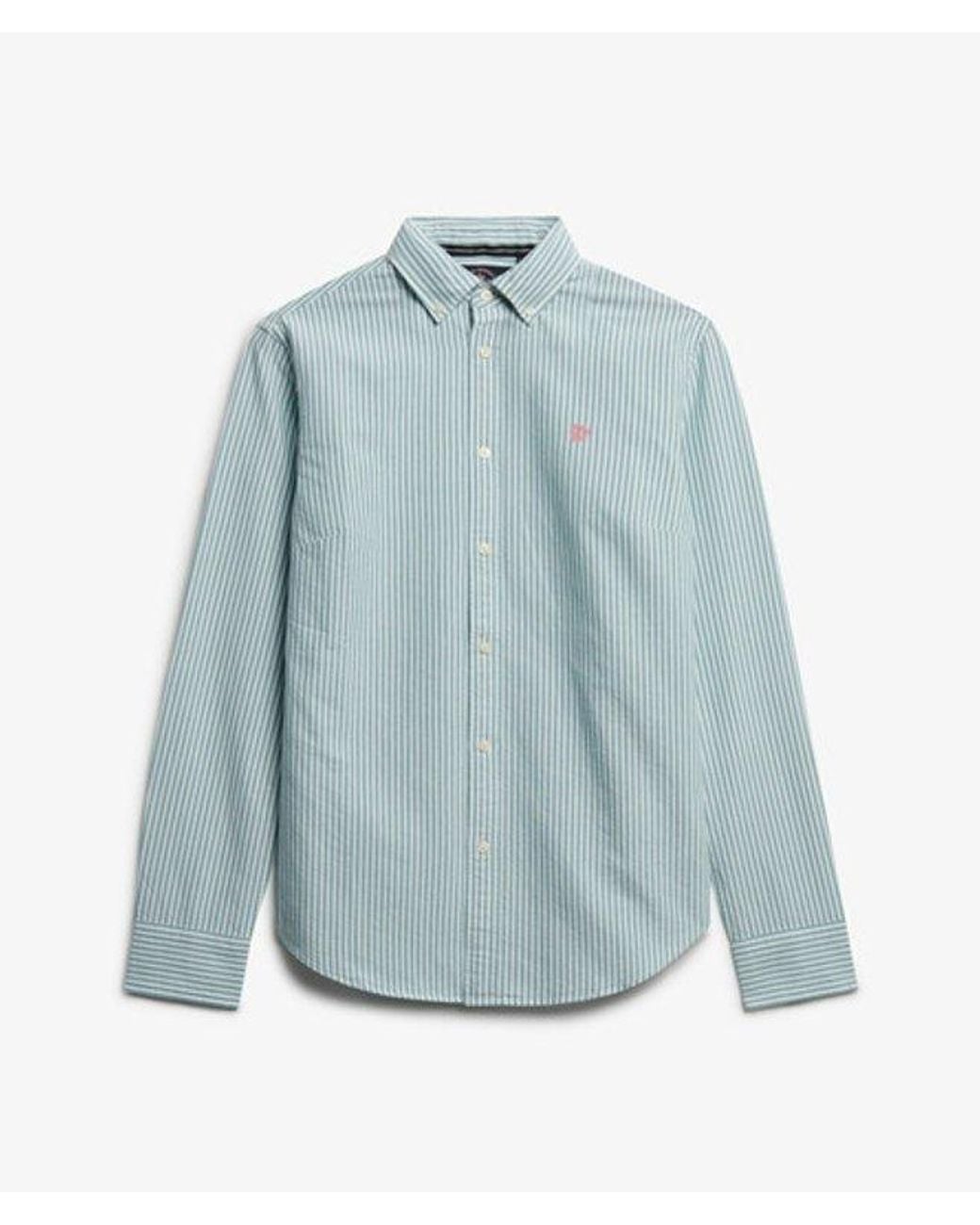 Superdry Blue & Co Slim Oxford Button Down Long Sleeve Shirt
